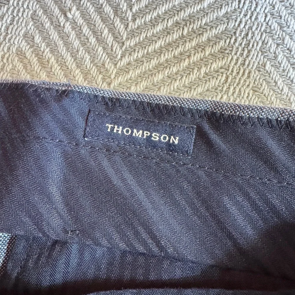 J. Crew Men's Linen Thompson Suit Pants, Straight Slim, Blue, 30x30